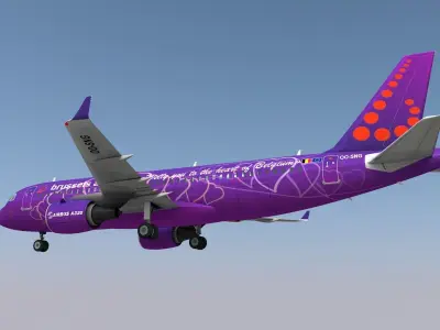 Airbus A320 Brussels Airlines 3D model purchase
