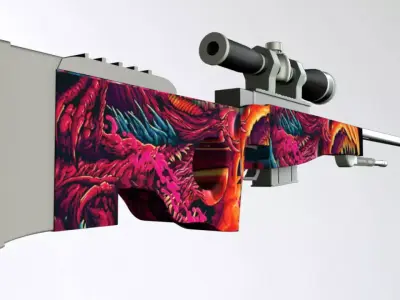 HYPERBEAST AWP SNIPER RIFFLE   Low Poly Low-poly 3D model