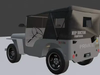 Philippine Owner-Type Jeep  3D Model Low-poly 3D model