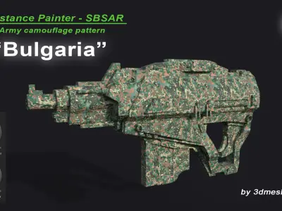 Bulgaria - Army Camouflage Pattern - SBSAR Material 3D model