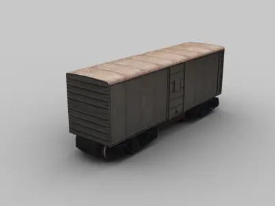 machin boxcar Low-poly 3D model