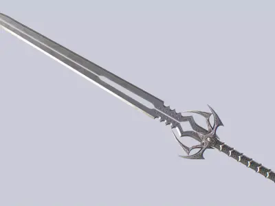 Curse blade Low-poly 3D model