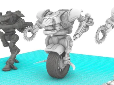 Project Raptor- Wheeled Raptor Lower Chassis 3D print model