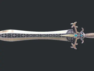 Fantasy sword 29 3D model Low-poly 3D model