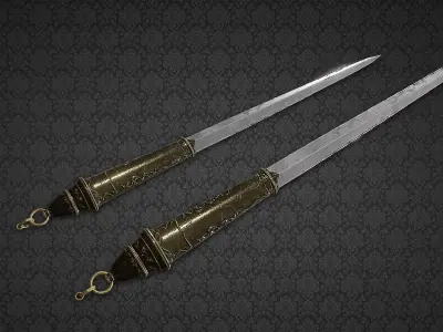 Fantasy Dagger 2  Low-poly 3D model