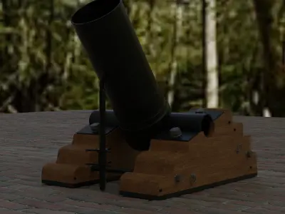 Fireworks launcher 100mm 3D model