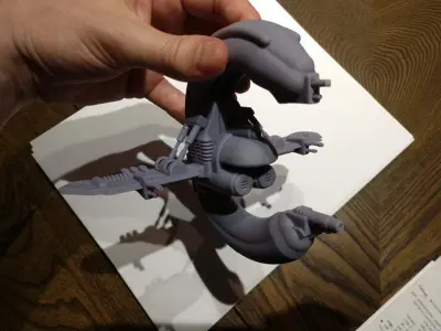 H-74 Grindylow Heavy-assault Fighter 3D print model