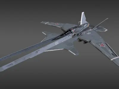 Fighter Jet 3D model 2