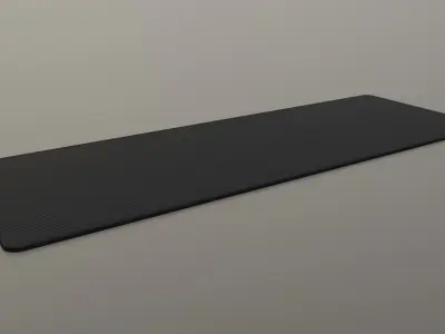 PBR Yoga Mat - Black Low-poly 3D model