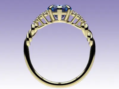 Ring Heart and Knots 3D print model