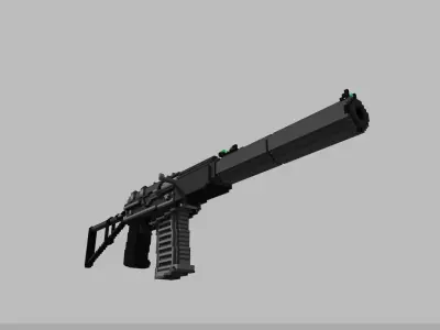 The AS Val Low-poly 3D model