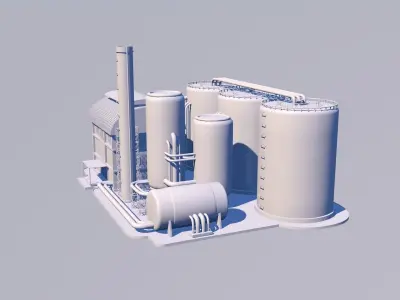 Petroleum Factory 3D model
