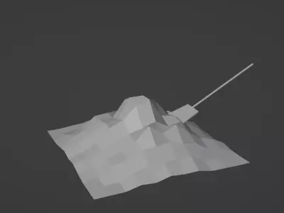 Dirt with Shovel Free low-poly 3D model