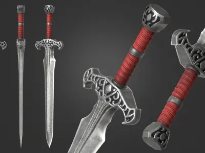 Sword 01 Low-poly 3D model purchase