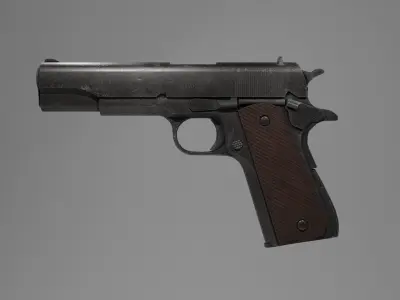 M1911 gun Low-poly 3D model