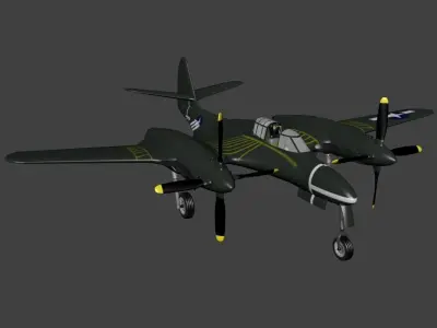 McDonnell XP 67  Bat Low-poly 3D model