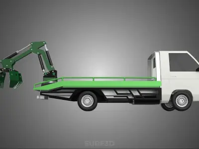 PICK UP PALM OIL FRUIT LOADER GRAB TRUCK CRANE GRABBER JAWS LIFT 3D model