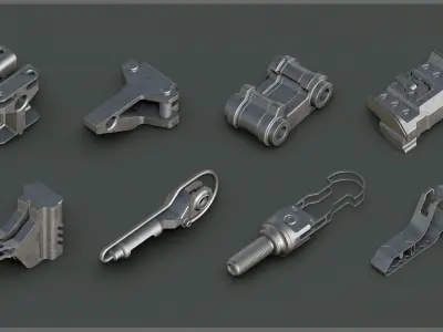 Sci-Fi Hard Surface KITBASH 35 DETAILS 3D model