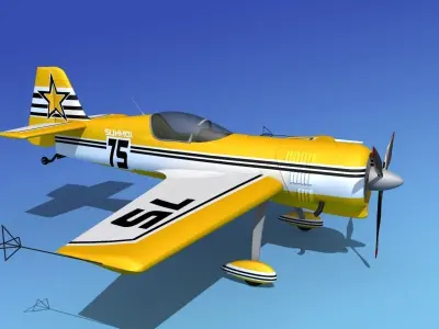 Sukhoi SU-26 Aerobat V04 3D model