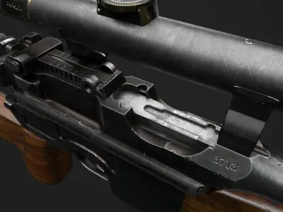 C96 Carbine Low-poly 3D model