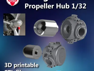 Douglas DC-3 Propeller Hub 1 32  3D print model