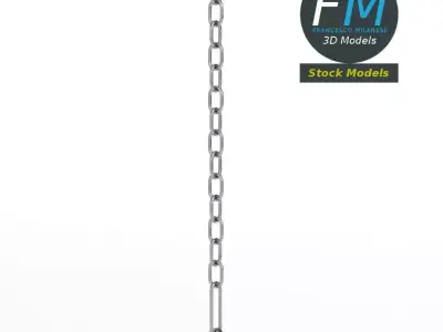 Hook and chain 3D model