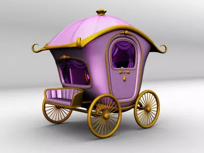 stylised Queens Wagon 3D model