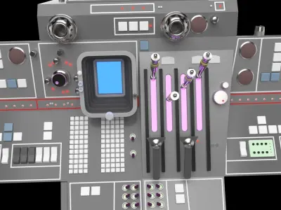 falcon cockpit console 3D model