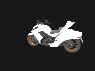 Nexus X-9000 Ultra-Detailed Futuristic Motorbike Low-poly 3D model