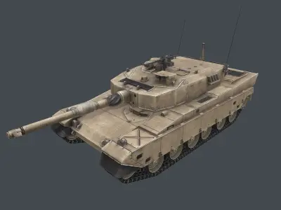Type 90 Main Battle Tank Low-poly 3D model purchase