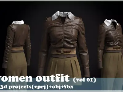 women outfit 3D model