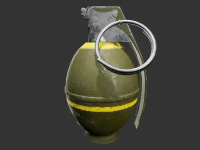 M26 Frag Grenade Low-poly 3D model purchase