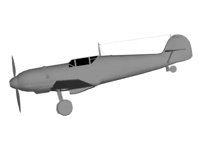 Messerschmitt Bf 109 3D model 6