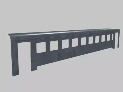 Train Coach Side Body 3D model