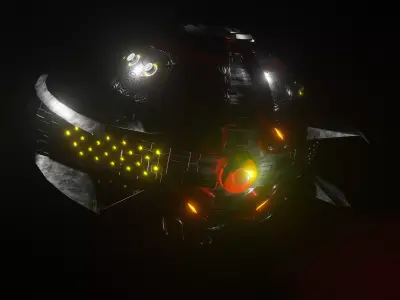 sci-fi drone Free low-poly 3D model by vudooartz