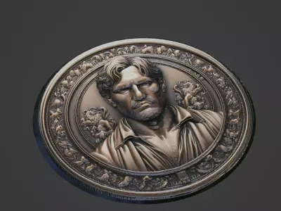 Hannibal Barca Medallion 3D print model