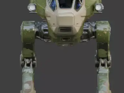 Realistic Hard Sci-Fi Quadruped Reconnaissance Walker Low-poly 3D model