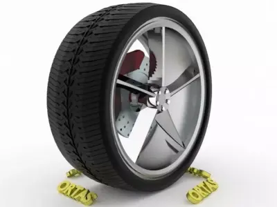 ORTAS CAR WHEEL RIM 127 GAME READY WHEEL RIM TIRE 3D model