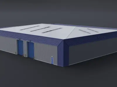 Warehouse 2 Low-poly 3D model