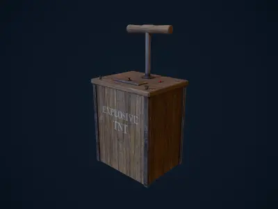 Dynamite Detonator Low-poly 3D model purchase