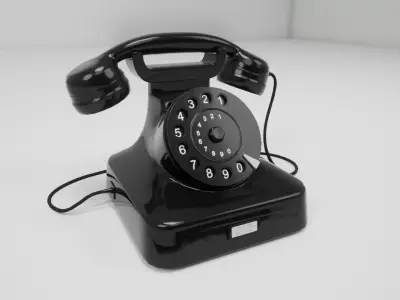 Retro Telephone Low-poly 3D model buy