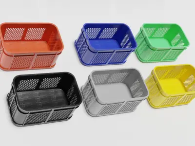 Plastic Crates Low-poly 3D model