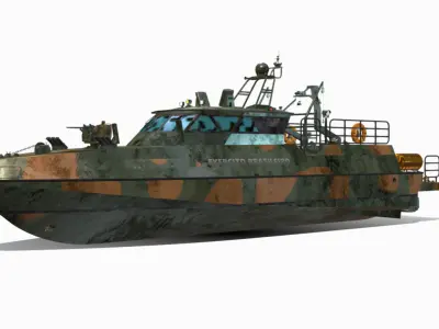 barco patrulha  Low-poly 3D model