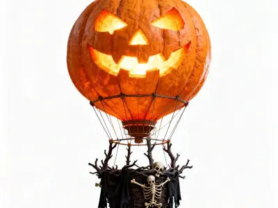 Hollow Harvest Balloon 3D Model Low-poly 3D model