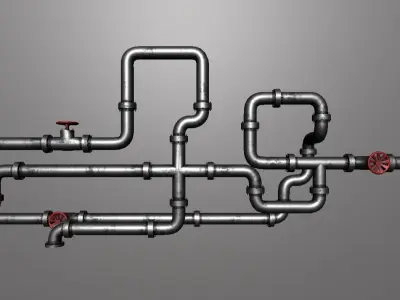 Modular Pipes Low-poly 3D model by pradeepthapliyal6