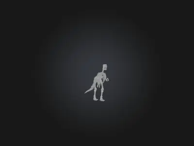 Realistic Allosaurus Skeleton Model Low-poly 3D model