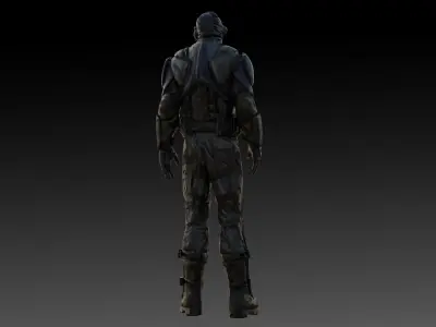 High Quality Spec Ops Soldier 3D Model Realistic Rigged Low-poly 3D model