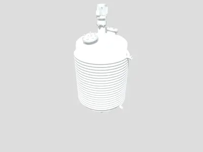 The 3D model chemical reactor industrial  Low-poly 3D model