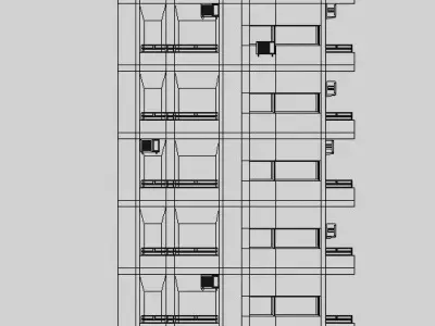 Buenos Aires Style Building 7 Free 3D model