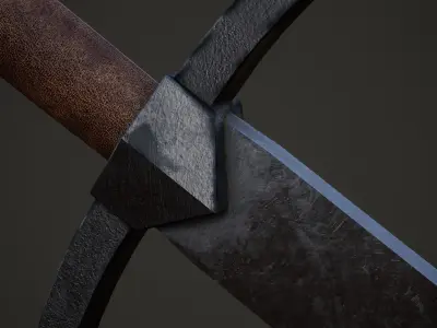 Simple LP Sword GameReady Asset 4k PBR Textures Low-poly 3D model